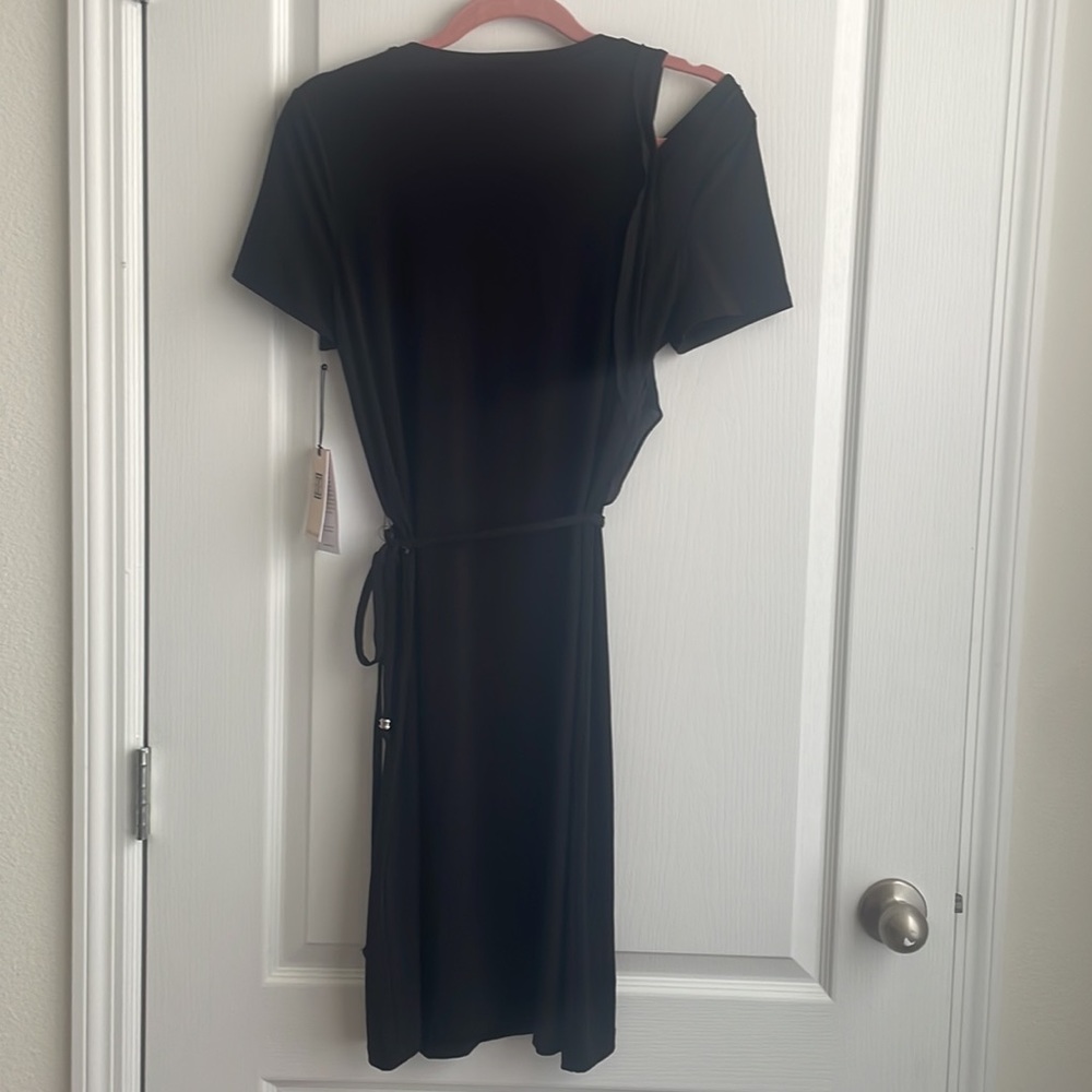 NWT - Ivanka Trump Black dress with right shoulder exposure. Size M. - Picture 2 of 5